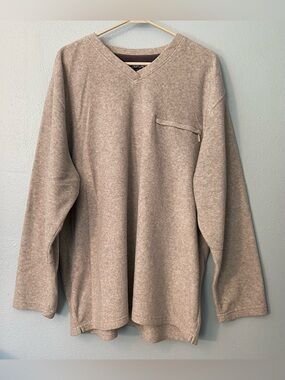 Cherokee V-Neck Pullover Fleece Long Sleeve Shirt